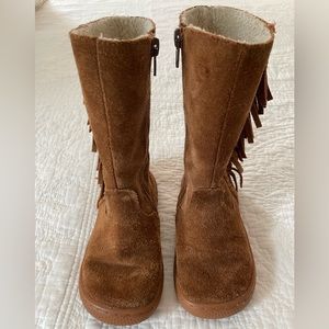 LIVIE & LUCA Brown Suede Fringe Boots size 10